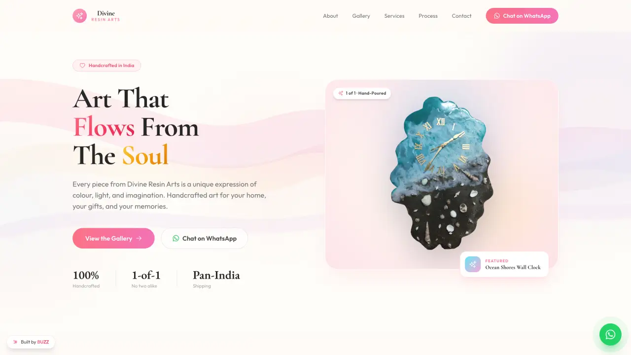 Artist Portfolio website