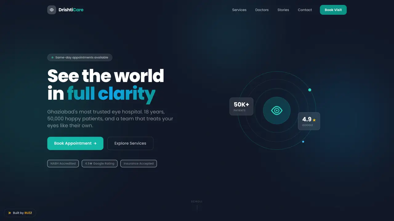 Eye Care Clinic website