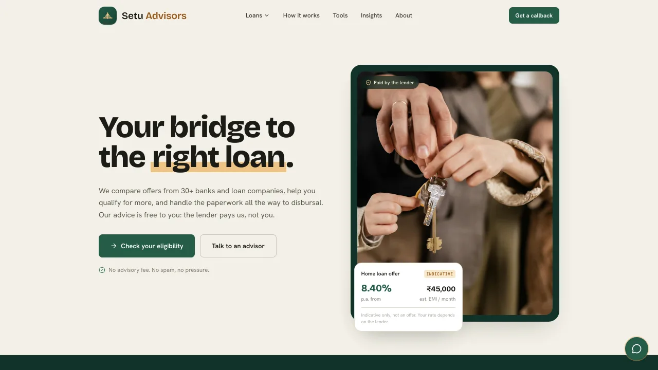 Loan Advisory website